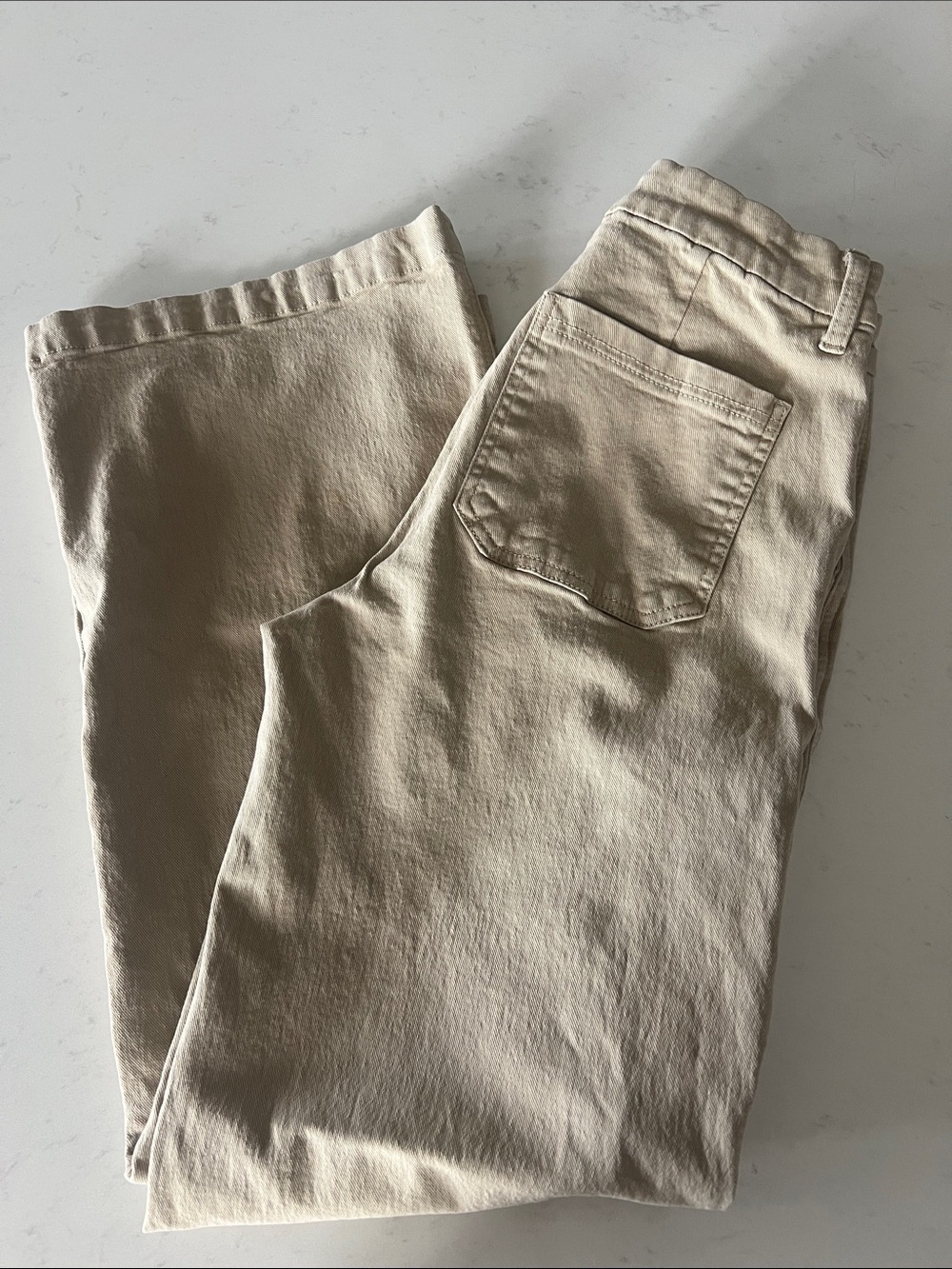 Kut from the Kloth Jodi High Rise Wide Leg Pants in Beige